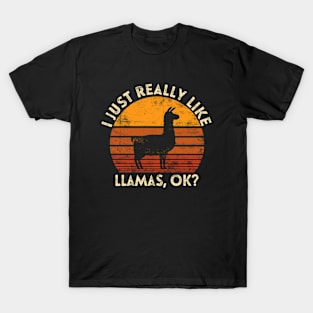 I Just Really Like Llamas OK? T-Shirt